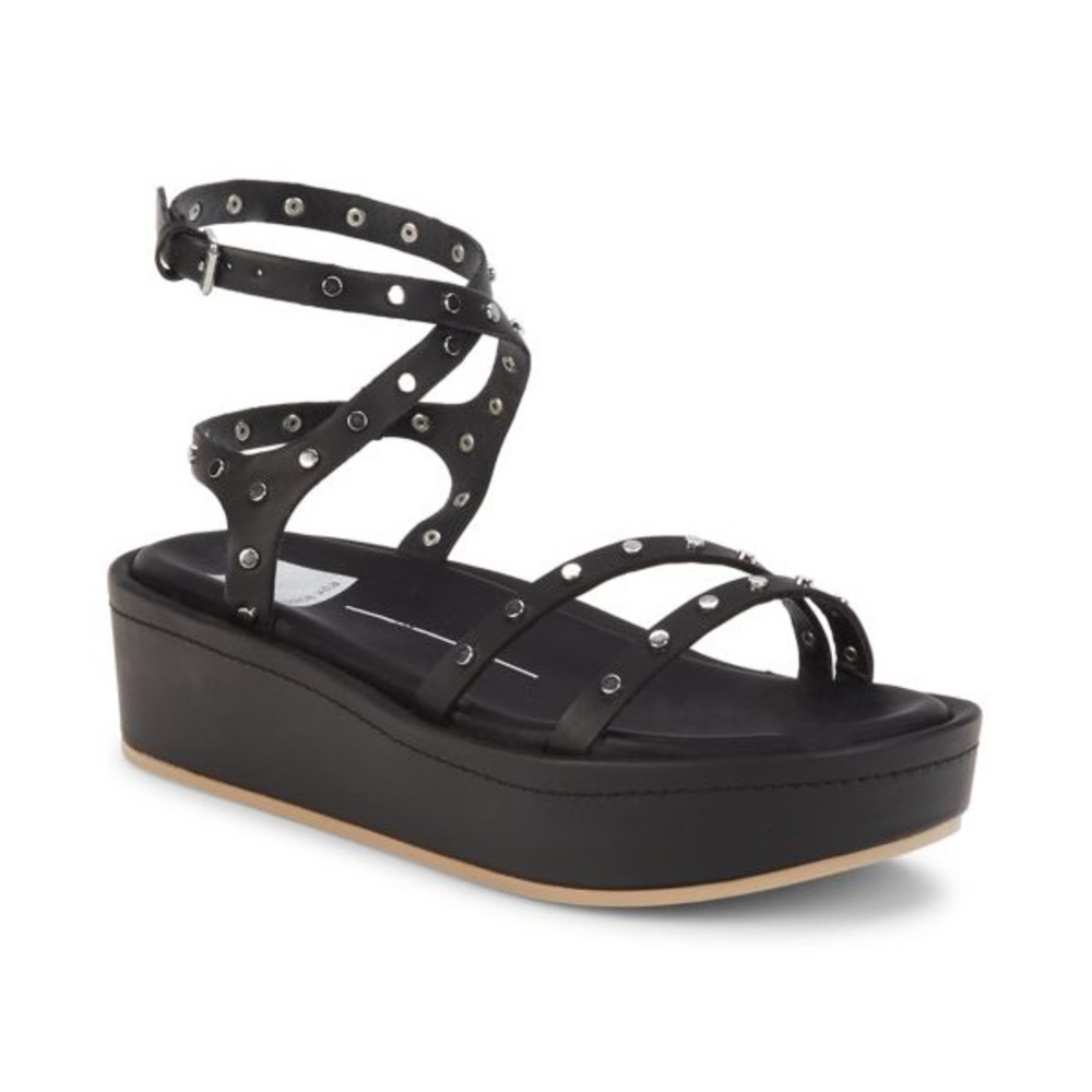 Platform studded sandals